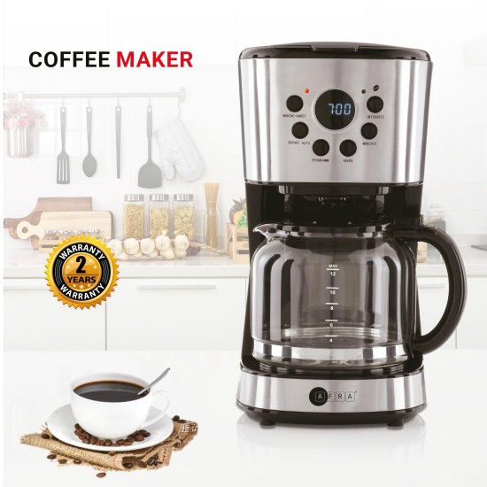 Coffee Maker with 1.5L capacity includes removable funnel